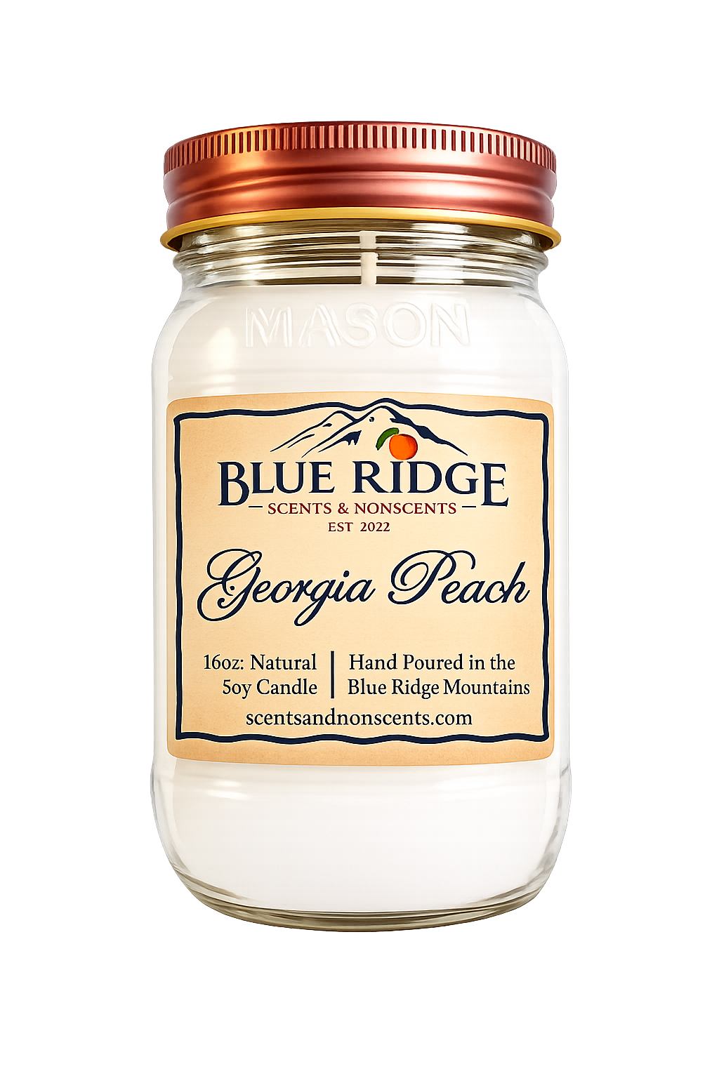 Georgia Peach 16oz Mason Jar