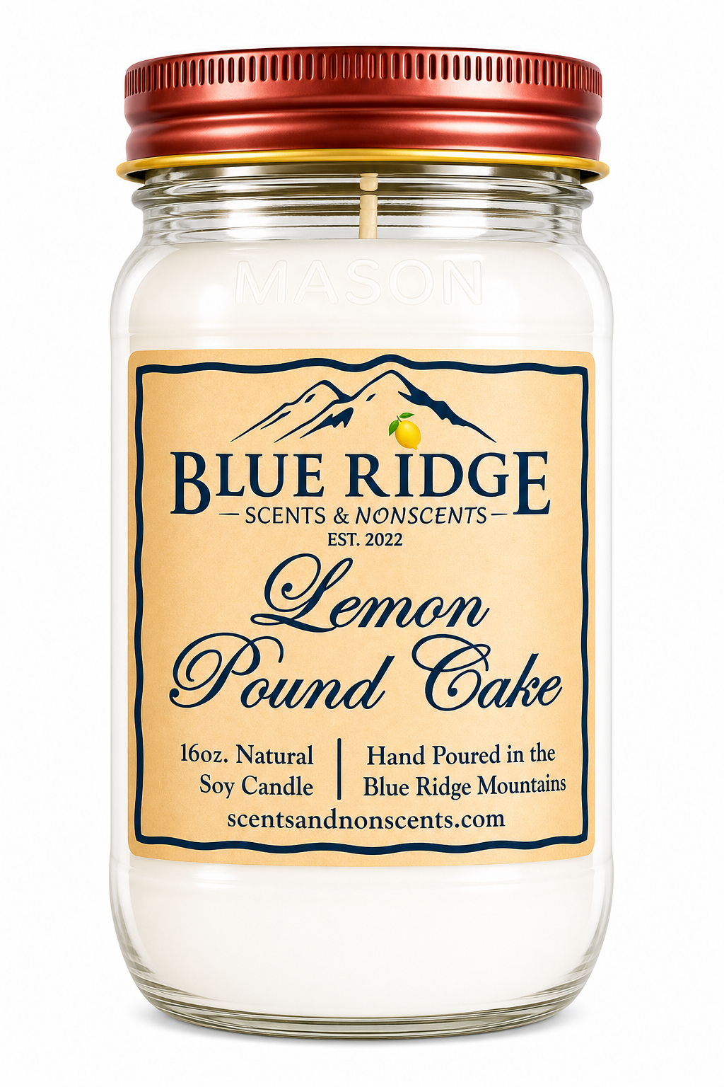 Lemon Pound Cake 16oz Mason Jar