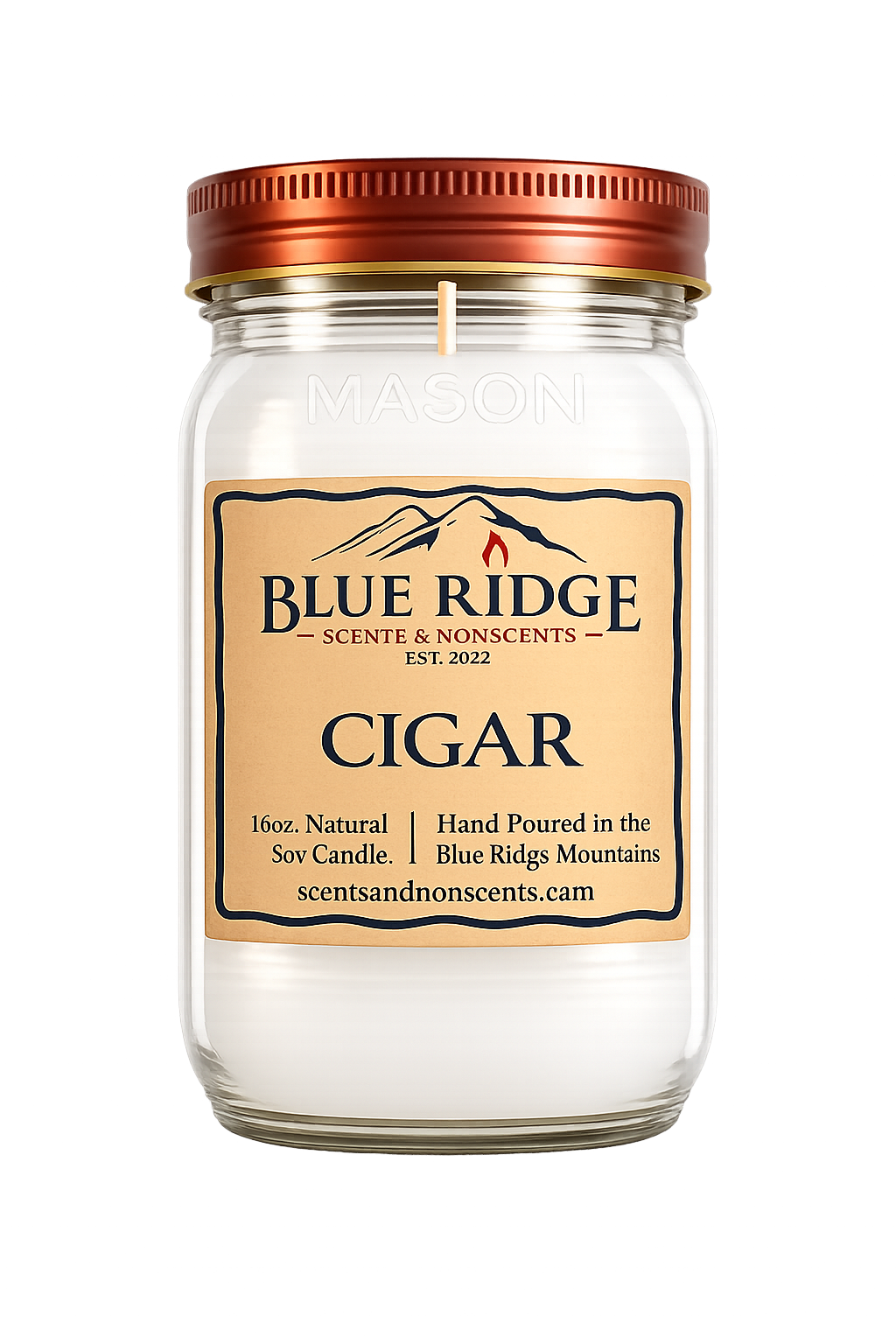 Cigar 16oz Mason Jar
