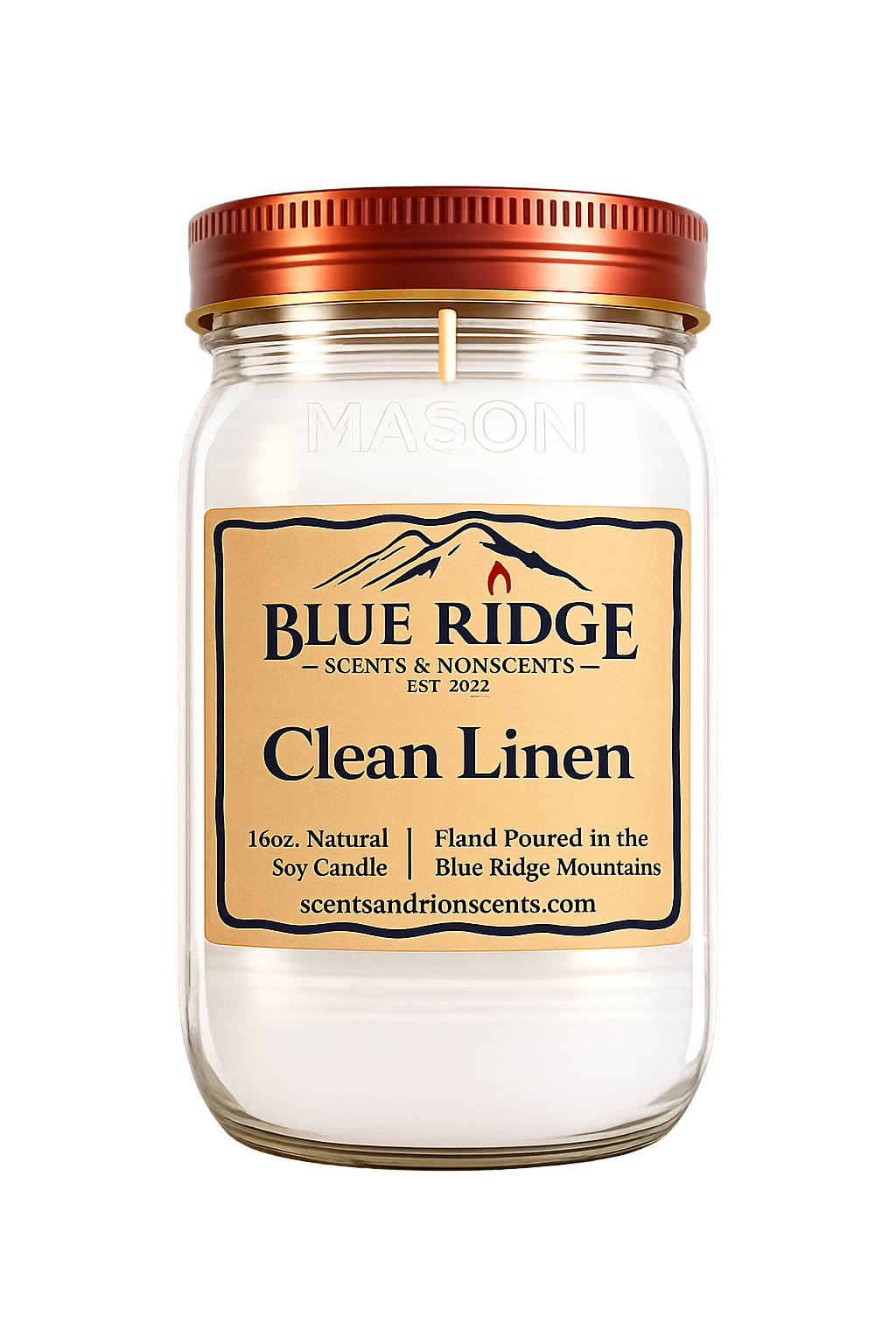 Clean Linen 16oz Mason Jar