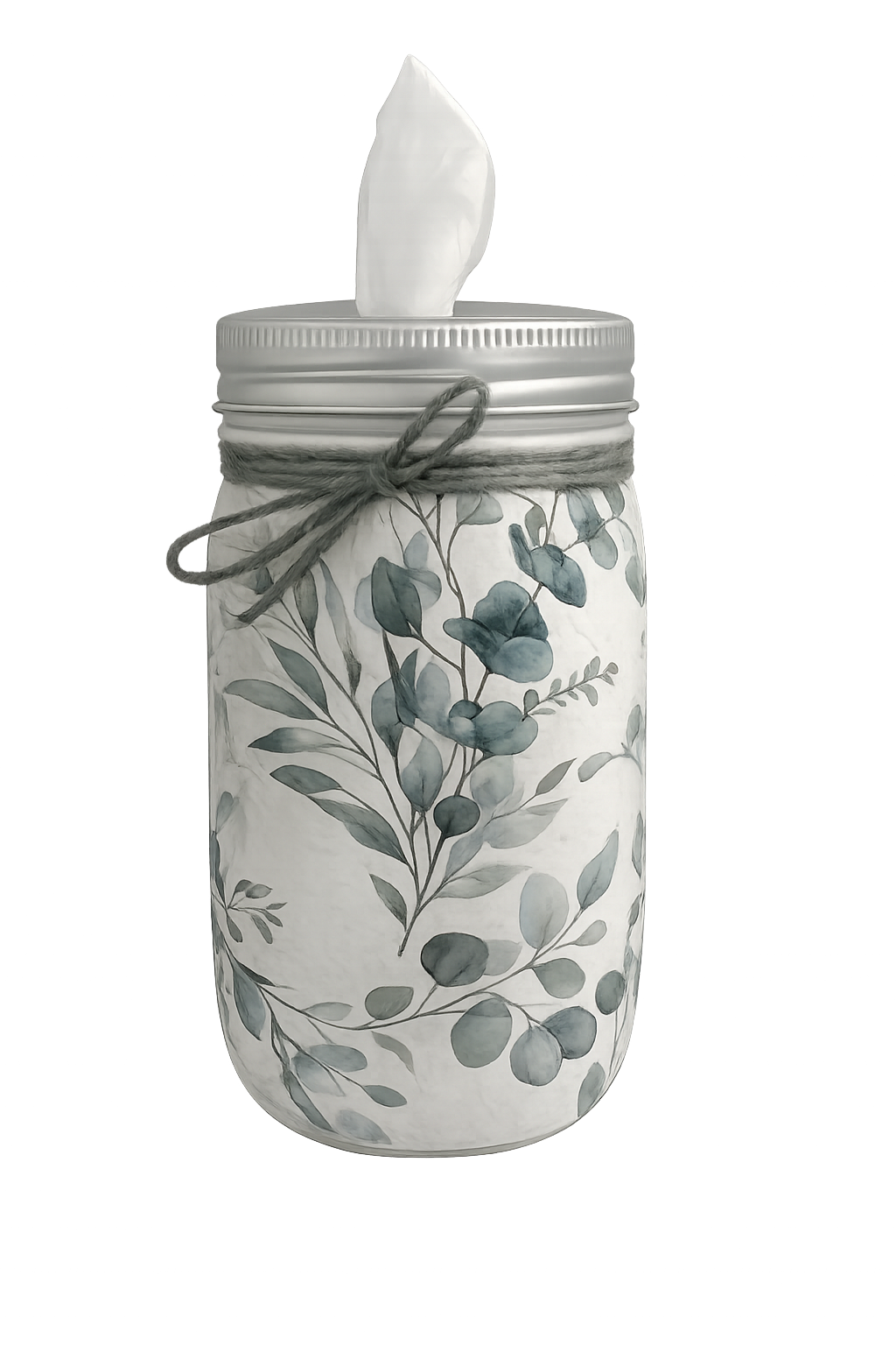 Tissue Jar - Green Foliage