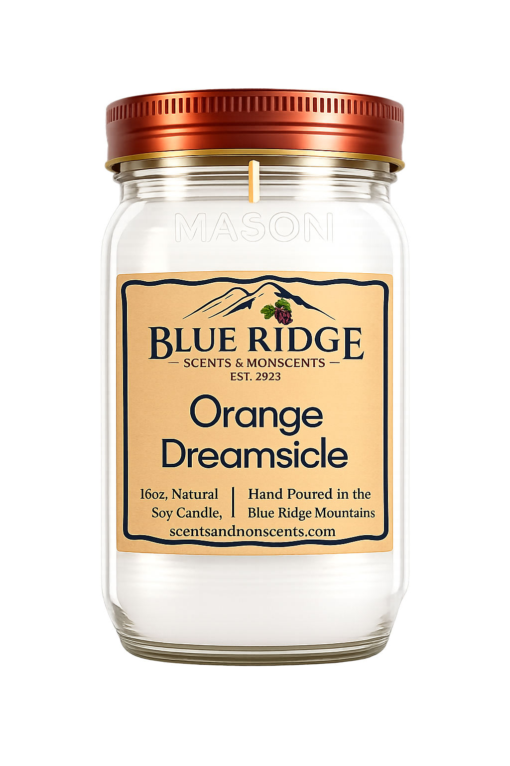 Orange Dreamsicle 16oz Mason Jar