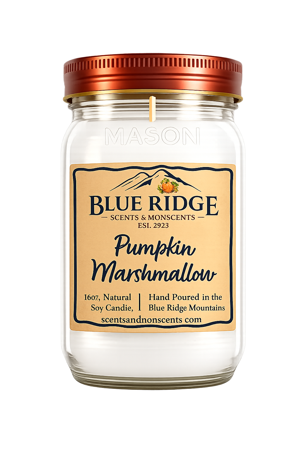 Pumpkin Marshmallow 16oz Mason Jar