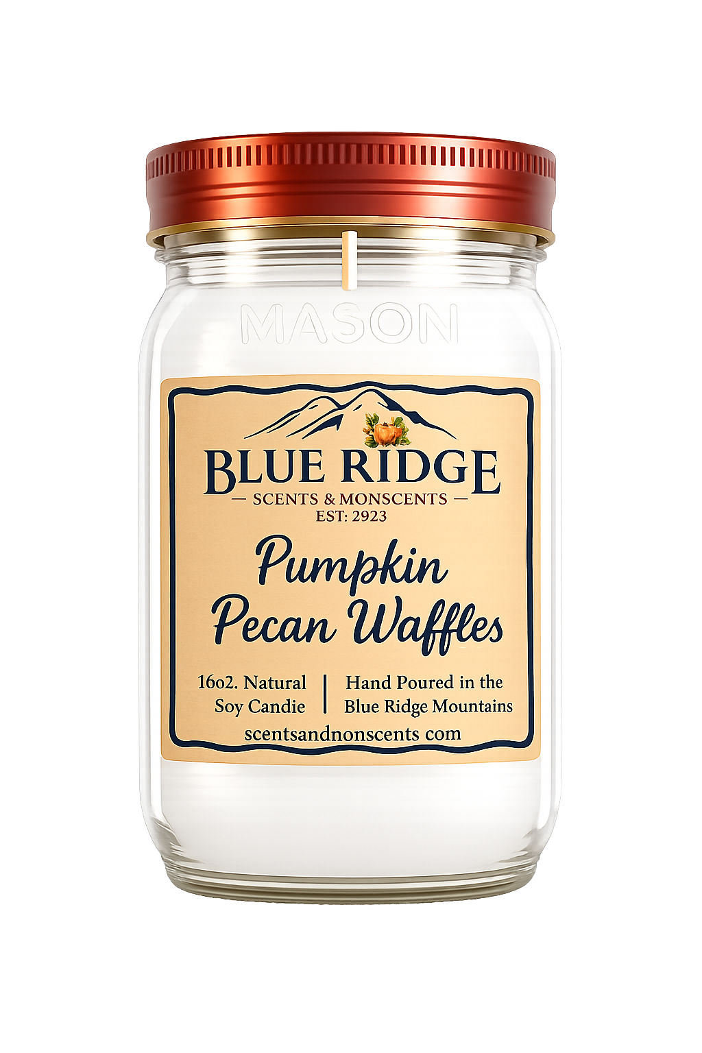 Pumpkin Pecan Waffles 16oz Mason Jar