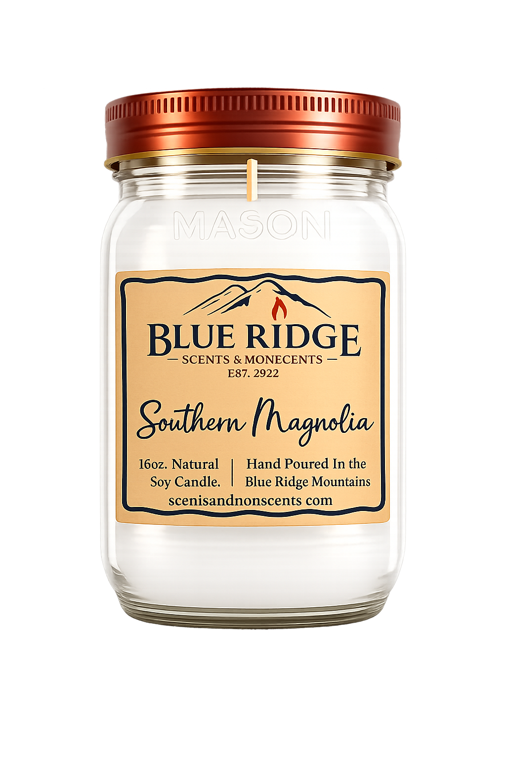 Southern Magnolia 16oz Mason Jar