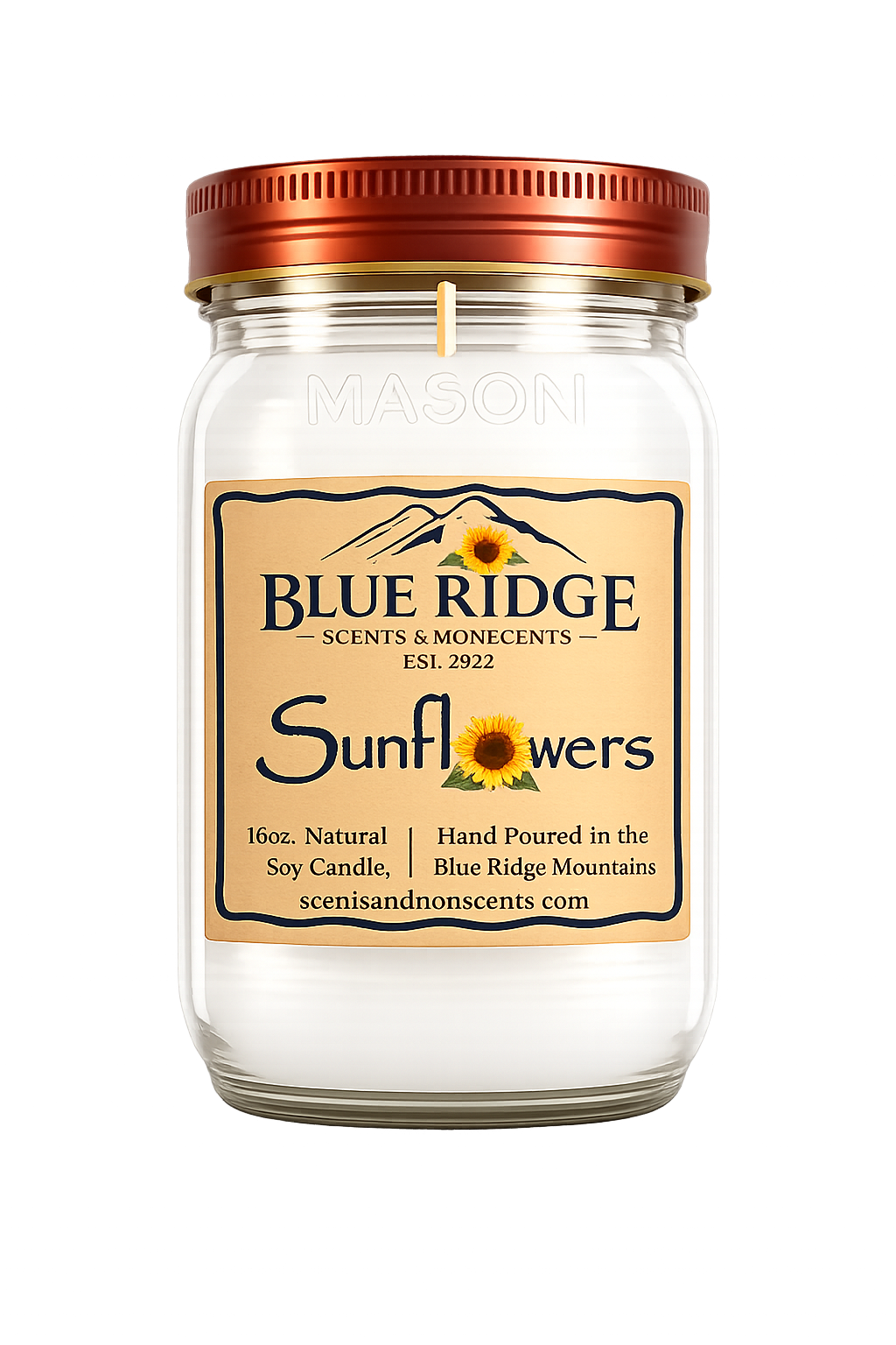 Sunflowers 16oz Mason Jar