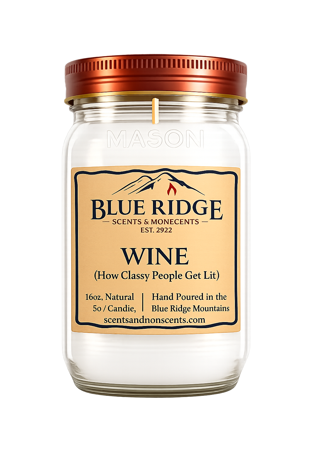 WINE (How Classy People Get Lit) 16oz Mason Jar