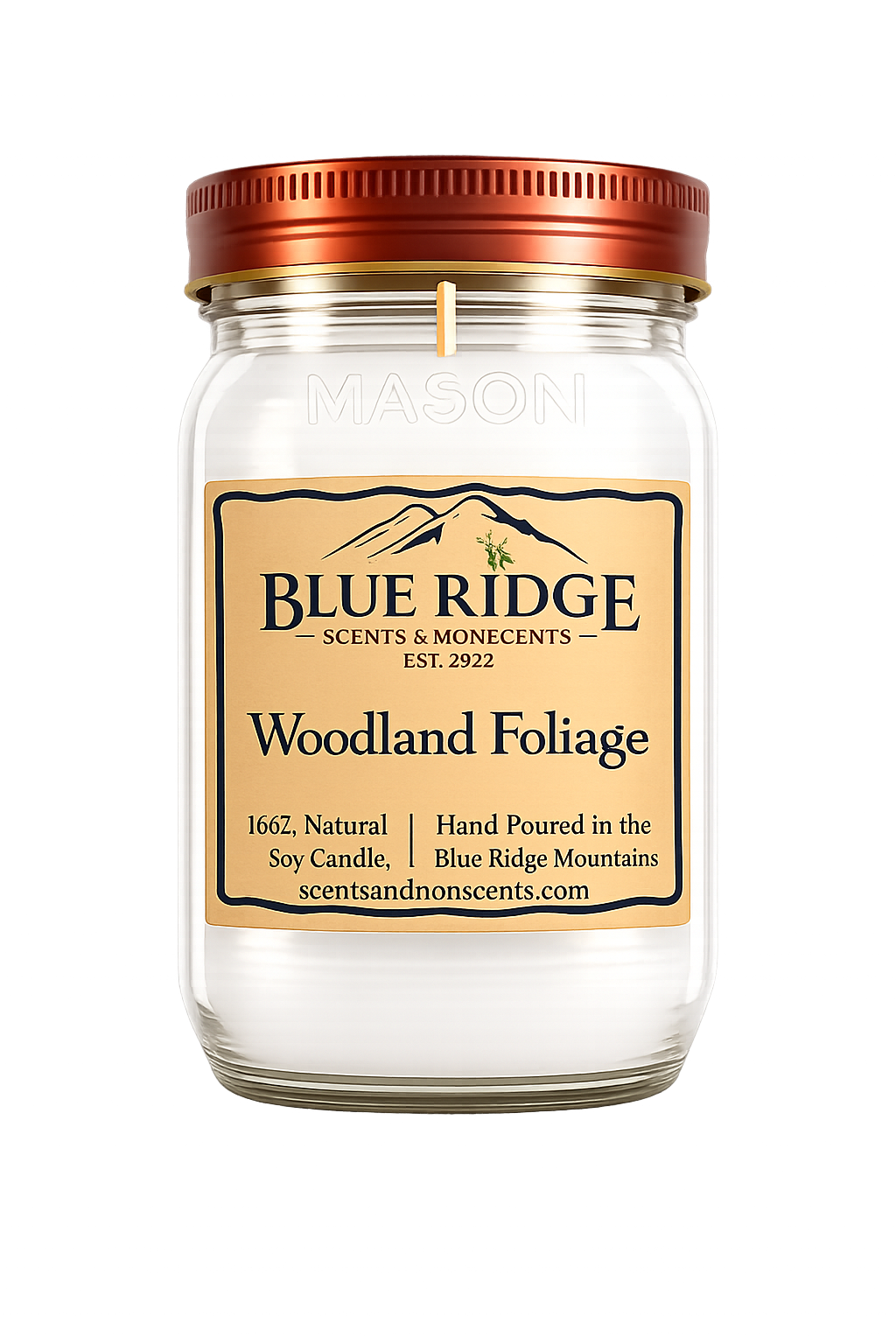 Woodland Foliage 16oz Mason Jar